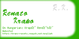 renato krapo business card